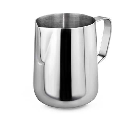 Product Cover New Star Foodservice 28805 Commercial Grade Stainless Steel 18/8 Frothing Pitcher, 12-Ounce