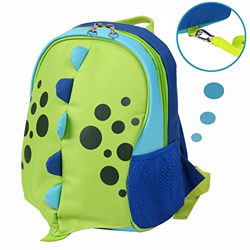 Product Cover yodo Upgraded Kids Insulated Toddler Backpack with Safety Harness Leash and Name Label - Playful Preschool Kids Lunch Bag, Dinosaur