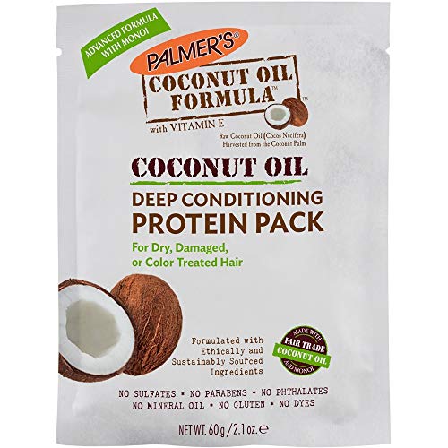 Product Cover PALMERS Coconut Oil Formula Deep Conditioning Protein Pack, 2.1 Oz (Pack of 4)