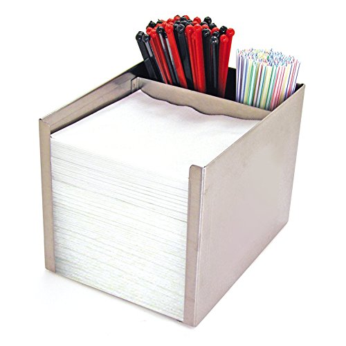 Product Cover Co-Rect Stainless Steel Square Napkin Holder, 6.5