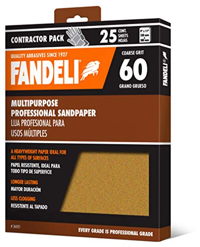 Product Cover Fandeli 36021 060 Grit Multipurpose Sandpaper Sheets, 9