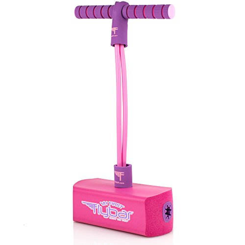 Product Cover Flybar My First Foam Pogo Jumper for Kids Fun and Safe Pogo Stick for Toddlers, Durable Foam and Bungee Jumper for Ages 3 and up, Supports up to 250lbs (Pink)