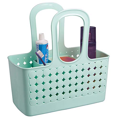 Product Cover iDesign Orbz Plastic Bathroom Shower Tote, Small Divided College Dorm Caddy for Shampoo, Conditioner, Soap, Cosmetics, Beauty Products, 11.75