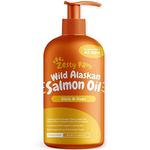 Product Cover Pure Wild Alaskan Salmon Oil for Dogs & Cats - Supports Joint Function, Immune & Heart Health - Omega 3 Liquid Food Supplement for Pets - Natural EPA + DHA Fatty Acids for Skin & Coat - 32 FL OZ