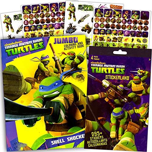 Product Cover TMNT Teenage Mutant Ninja Turtles Coloring & Activity Book with Stickers ~ Over 270 Stickers!