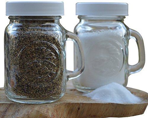 Product Cover Golden Harvest, Ball Mason Jar Glass Salt and Pepper Shakers (Clear, Set of 2)