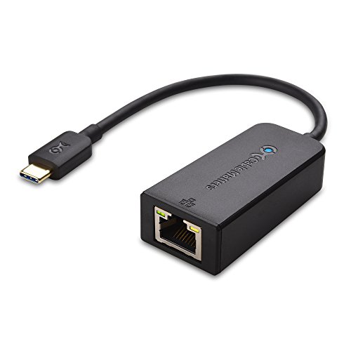 Product Cover Cable Matters USB C to Ethernet Adapter (USB C to Gigabit Ethernet Adapter) in Black - USB-C & Thunderbolt 3 Port Compatible for MacBook Pro, Dell XPS 13/15, HP Spectre x360, Surface Book 2 and More