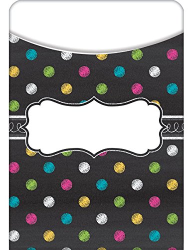 Product Cover Teacher Created Resources Chalkboard Brights Library Pockets (5657)