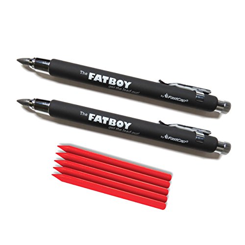 Product Cover FastCap Fatboy Extreme (2) 5.5mm Mechanical Pencils with (5) Red Crayon Refills