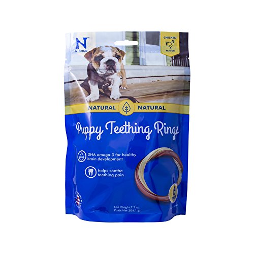 Product Cover N-Bone Puppy Teething Ring Chicken Flavor (1 Pack of 6 rings)
