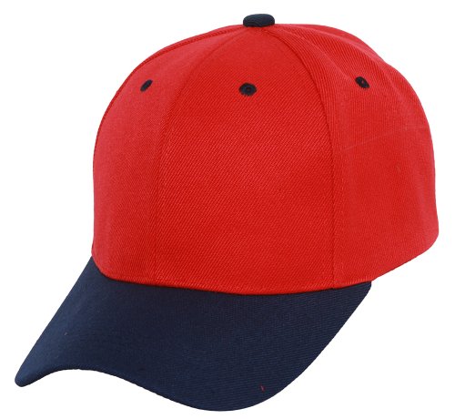 Product Cover TOP HEADWEAR Two-Tone Low Profile Adjustable Baseball Cap, Red Navy