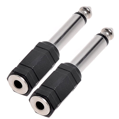 Product Cover Musiclily 1/8 3.5mm Female to 1/4 6.35mm Male Mono Guitar Audio Headphone Jack Adapter Converter Connector((Pack of 4)
