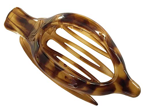 Product Cover Parcelona France Wide Beak Celluloid Light Tortoise Shell Side Slide In Hair Claw Clip Clamp Clutcher (Light Shell)
