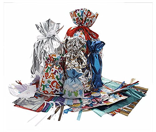 Product Cover Gift Mate 56 Piece Gift Bag Set with Inserted Drawstring Ribbons