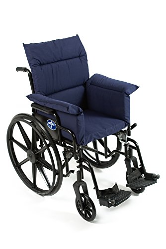 Product Cover Pressure Reducing Chair Cushion, Navy - Wheelchair, armchair, patio chair cushion - Generous sized, washable, polyester/cotton surface