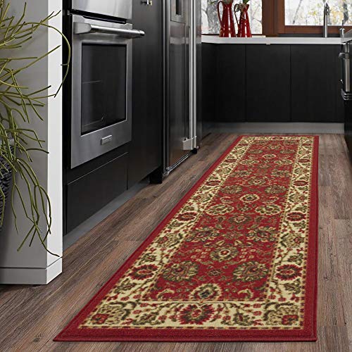 Product Cover Ottomanson Otto Home Collection Traditional Floral Design Modern Runner Rug Hallway Runner, 31