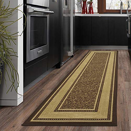 Product Cover Ottomanson Ottohome Collection Contemporary Bordered Design Modern Hallway Runner Rug, 2'7