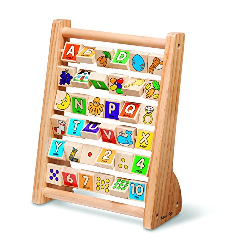 Product Cover Melissa & Doug ABC-123 Abacus - Classic Wooden Educational Toy With 36 Letter and Number Tiles