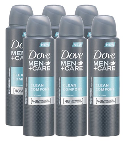 Product Cover Dove Men + Care Clean Comfort Spray, International Version, 150ML (6 Pack)