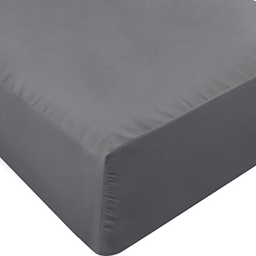 Product Cover Utopia Bedding Fitted Sheet - Soft Brushed Microfiber - Breathable, Fade Resistant - Hotel Quality (Grey, Full)