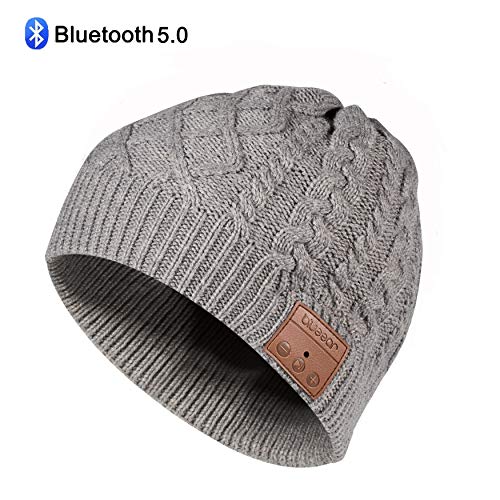 Product Cover Bluetooth Beanie Hat Bluetooh 5.0 Headphone blueear Wireless Winter Knit Hats with Stereo Speaker and MIC 8 Hours Working Time for Outdoor Sports