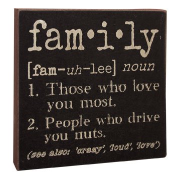 Product Cover Hearthside Collection The Definition of Family - Decorative Wood Sign 6-in x 6-in