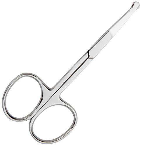 Product Cover Precision Rounded Nose Hair Scissors - Round Tip Scissor for Ear, Eyebrow, Beard and Mustache Trimming - 3.5