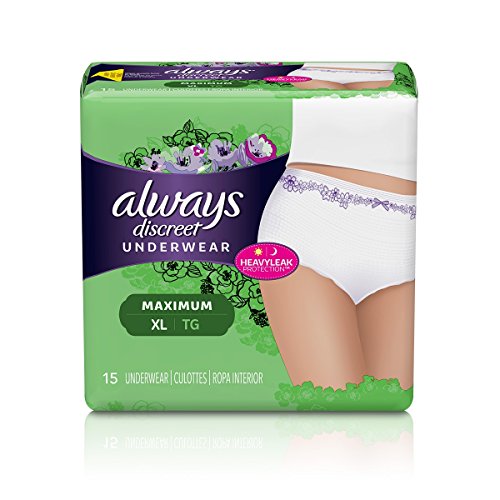 Product Cover Always Discreet Underwear Maximum Absorbency Size Extra Large - 15 count