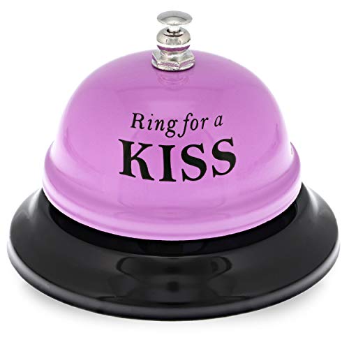 Product Cover Juvale Novelty Ring for Kiss Desk Bell - Cute and Funny Gifts for Her, Anniversary, Birthday, 2.5 Inches