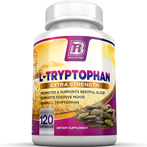 Product Cover BRI Nutrition L-Tryptophan - Natural Sleep Aid Tryptophan Supplement to Encourage Relaxation, Combat Stress & Encourage Restful Sleep - 1500mg Servings, 120 Count