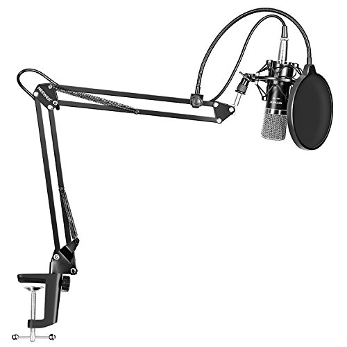 Product Cover Neewer NW-700 Professional Studio Broadcasting Recording Condenser Microphone & NW-35 Adjustable Recording Microphone Suspension Scissor Arm Stand with Shock Mount and Mounting Clamp Kit