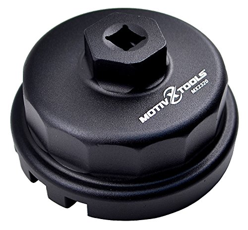 Product Cover Motivx Tools Oil Filter Wrench for Toyota, Lexus, and Scion 2.0 To 5.7 Liter Engines with 64mm Cartridge Style Oil Filter System - Perfect for Camry, RAV4, Tacoma, Highlander, Sienna, Tundra, and More