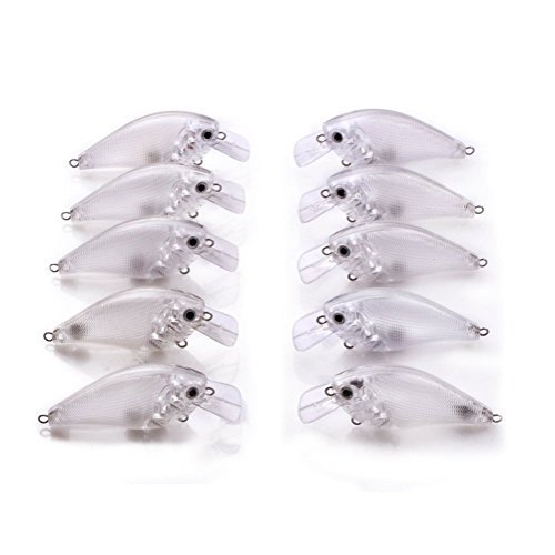 Product Cover 25 Pcs 2.5 Square Bill Unpainted Fishing Hard Lures Crankbaits