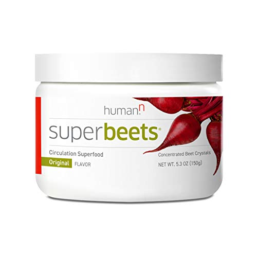 Product Cover HumanN SuperBeets Circulation Superfood Concentrated Beet Powder Nitric Oxide Boosting Supplement (Apple Flavor, 5.3-Ounce).