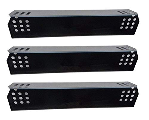 Product Cover Hongso PPG371 (3-Pack) Porcelain Steel Heat Plate, Heat Shield, Heat Tent, Burner Cover, Vaporizor Bar for Nexgrill 720-0830H, 720-0783E, Grill Master 720-0697, 720-0737 Grill Model