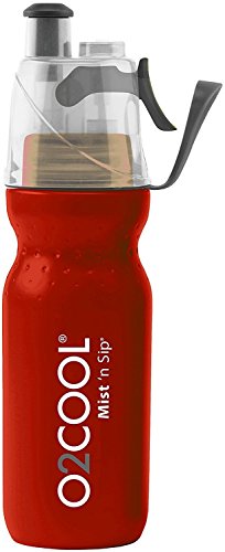 Product Cover O2 Cool Mist N Sip Drinking and Misting Bottle ArcticSqueeze Classic - 20oz Red