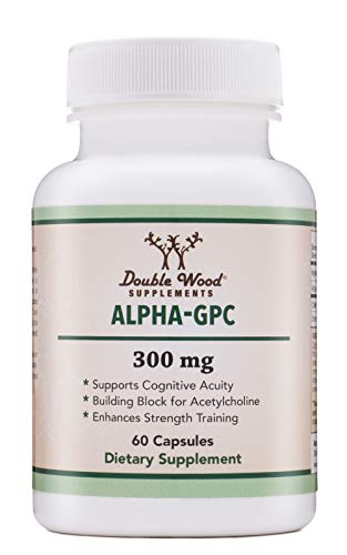 Product Cover Alpha GPC Choline Supplement (Beginner Nootropic for Brain Support, Focus, Memory, Motivation, and Energy) Pharmaceutical Grade, Made in USA (60 Capsules 300mg)