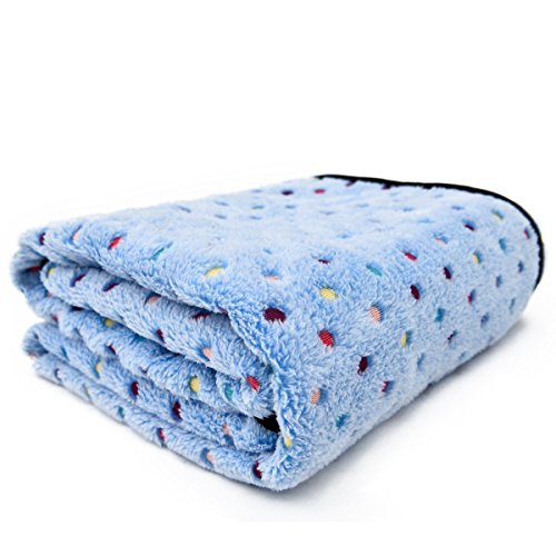 Product Cover PAWZ Road Pet Dog Blanket Fleece Fabric Soft and Cute Blue M