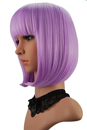 Product Cover Lavender Purple : eNilecor Short Hair Wig 12
