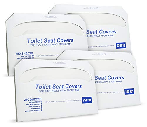 Product Cover Paper Toilet Seat Covers - Disposable - Half-Fold Toilet Seat Cover Dispensers - White - 4 Pack of 250-14