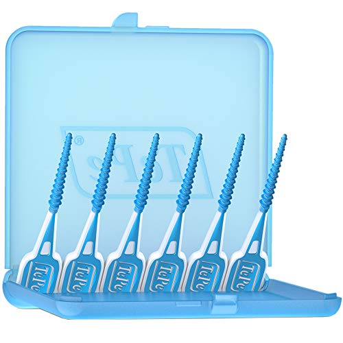 Product Cover TEPE EasyPicks Dental Pick with Case - 36 Disposable Floss Brush Teeth Picks M/L