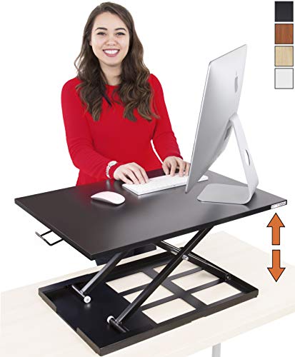 Product Cover Stand Steady Standing Desk X-Elite Standing Desk | X-Elite Pro Version, Instantly Convert Any Desk into a Sit/Stand up Desk, Height-Adjustable (Black)