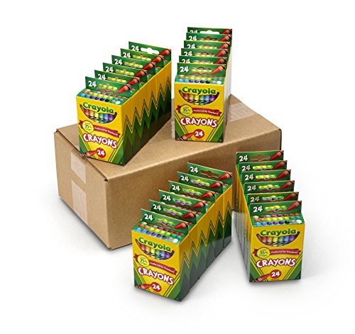 Product Cover Crayola Crayons Bulk, Back to School Supplies, 24 Box Classpack, 24 Assorted Colors