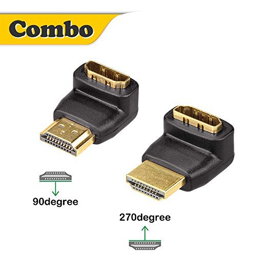 Product Cover HDMI Male to Female Adapter VCE 3D&4K Supported HDMI 90 Degree and 270 Degree ConnectorCombo