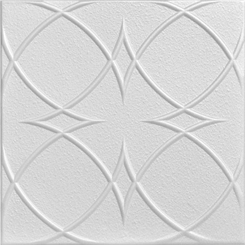 Product Cover A la Maison Ceilings r82-8pw Circles and Stars Ceiling Tile, Plain White