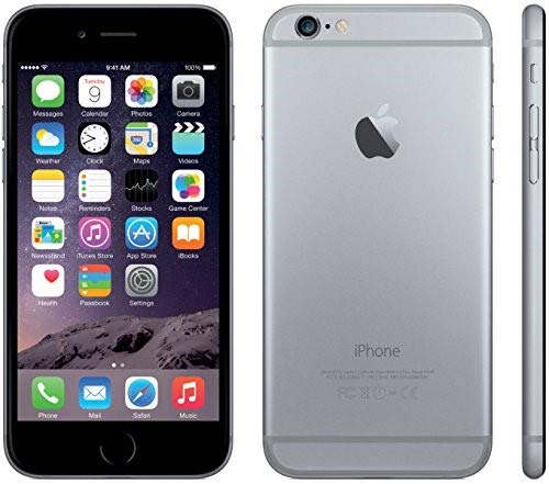 Product Cover Apple iPhone 6 16GB Factory Unlocked GSM 4G LTE Smartphone, Space Gray (Renewed)