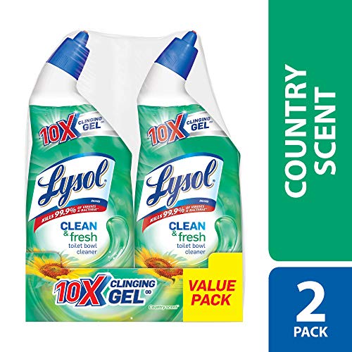 Product Cover Lysol Power & Fresh Toilet Bowl Cleaner, Country Scent, 48oz (2X24oz)