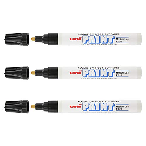 Product Cover (3 Pack Value Bundle) SAN63601 uni-Paint Marker, Medium Point, Black