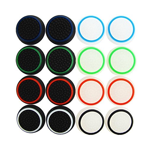 Product Cover Xfuny(Tm) 8 Pairs/16 Pcs Replacement Silicone Analog Controller Joystick Luminous Thumb Stick Grips Caps Cover For Ps4 Ps3 Ps2 Xbox One/360 Game Controller