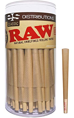 Product Cover RAW Cones Classic 98 Special | 100 Pack | Natural Pre Rolled Rolling Paper with Tips & Packing Sticks Included